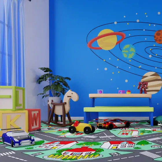 Piso Vinilico Em Manta Ambiente Infantil Unix 10m²  2,5mm
