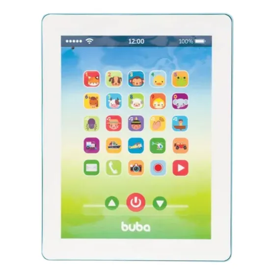 Tablet De Brinquedo Interativo Para Criança +2 Anos Musical Cor Azul