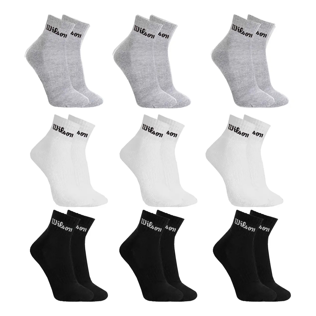 Kit 9 Pares Meias Wilson Cano Médio Masculino Adulto