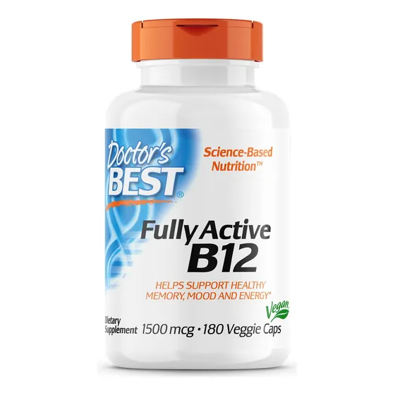 Suplemento Doctor's Best Fully Active B12 1500 Mcg 180 Table