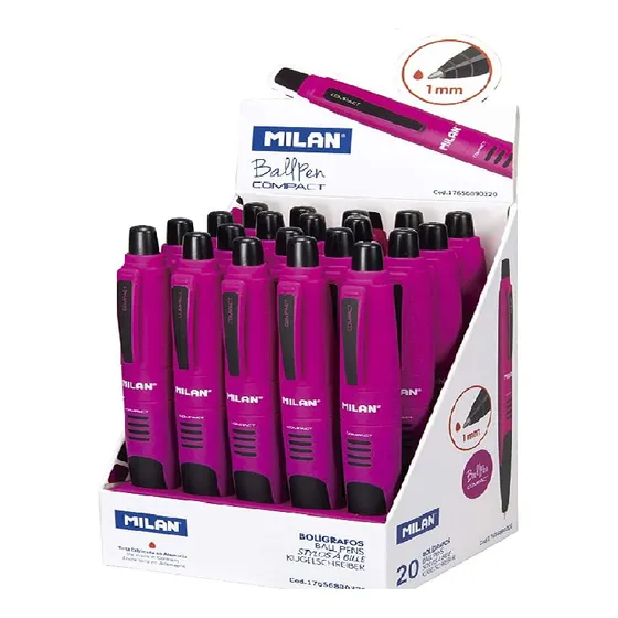 Bolígrafo Mm Rojo Aceite Retráctil Compact Ref Milan