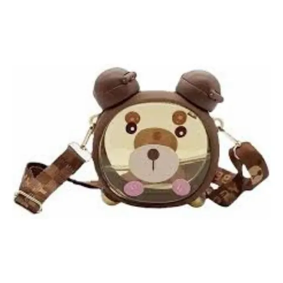 Garrafa Infantil Urso Garrafinha Ursinho Com 2 Bicos E Cordã