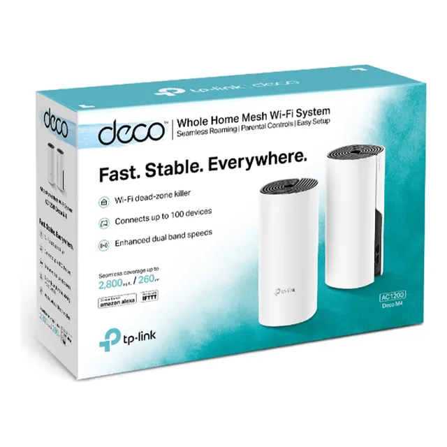 Acces Point Tp-link Deco M4-2 Pack Ac1200 Wi-fi 260 Metros