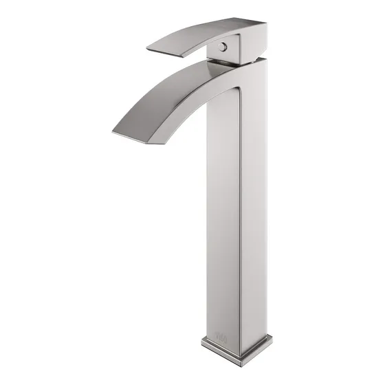 Grifo Baño Un Solo Orificio 12  Alto Niquel Cepillado