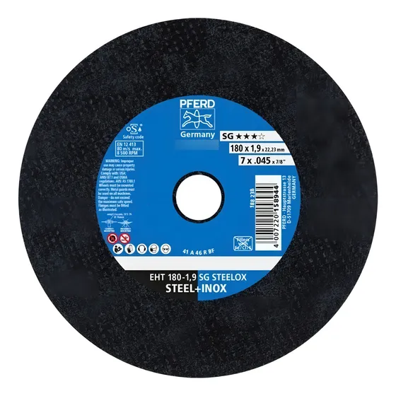 25 Pç. Disco Corte 180mm X 1,9mm Sg Steelox Pferd Inox -