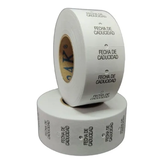 Etiqueta Gs 22x12 Mm P Etiquetadora Imp Fecha De Caducidad