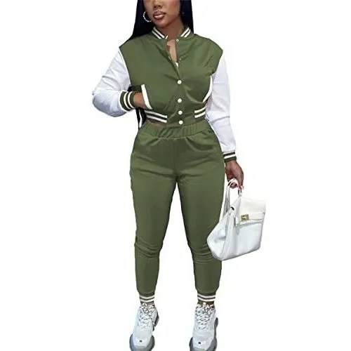 Chica 2 Piezas Traje Varsity Chaqueta De Béisbol Lvm8x