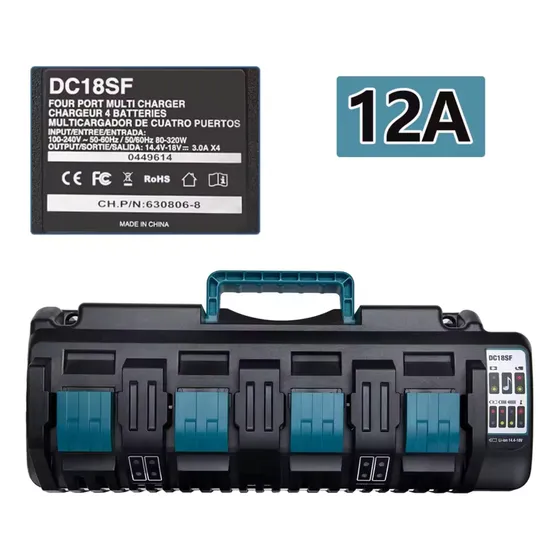 Cargador Batería Makita Dc18sf 18v 12a Multiple Alternativo