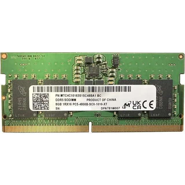 Memoria Ram Micron 8gb 1rx16 Pc5-4800b Ddr5 Sodim Laptop