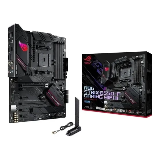 Tarjeta Madre Asus Rog B550-f Gaming (wi-fi) Ii Socket Am4 Color Negro