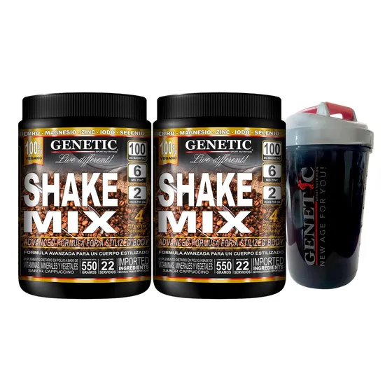 Batido Dietético Shake Mix Reemplaza Comidas Shaker Genetic