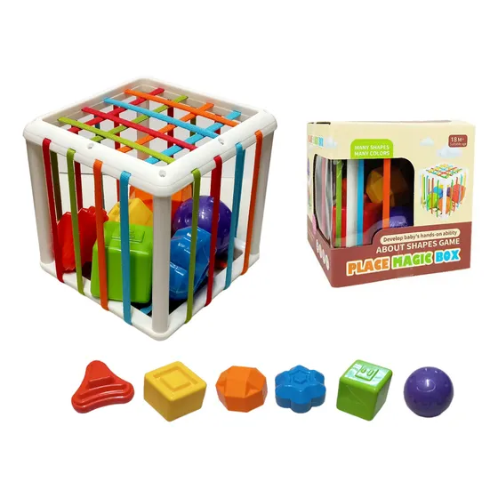 Juguete Interactivo De Habilidad Motora Cubo Montessori Para El Desarrollo De Habilidades Sensoriales Cognitivas Y Lógicas