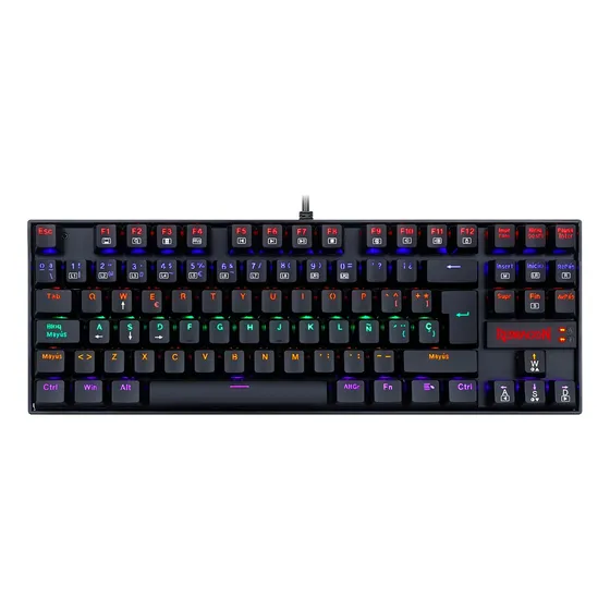 Teclado Gamer Redragon Kumara K552 Qwerty Red Español 