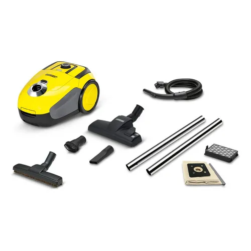Aspiradora Karcher compacta Vc2 1100w color amarillo y negro