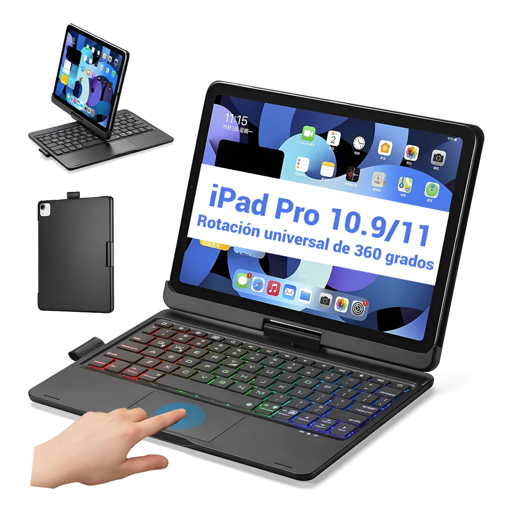 Funda Con Teclado Para iPad Air 11 M2,air 4/5,pro 11  Con Ñ