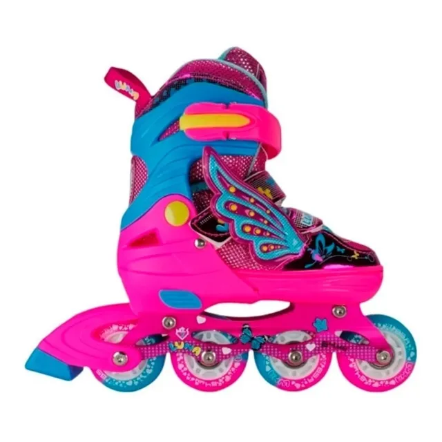 Patines Lineales Soy Luna Ajustable Kit Protección 4 Ruedas
