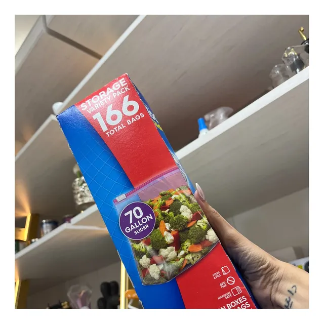 Bolsas Ziploc Grandes 166 Piezas