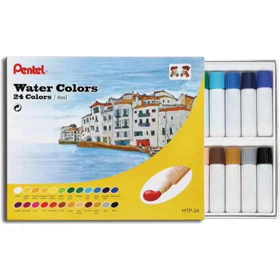 Tinta Aquarela Pentel 24 Cores Water Colors Htp-24,