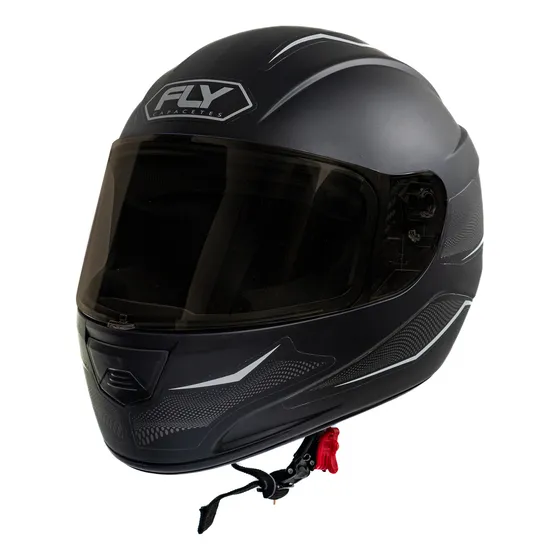 Casco Moto Integral Fly F9 Range Visor Simple Color Negro/blanco Tamaño Del Casco Xl (62cm)