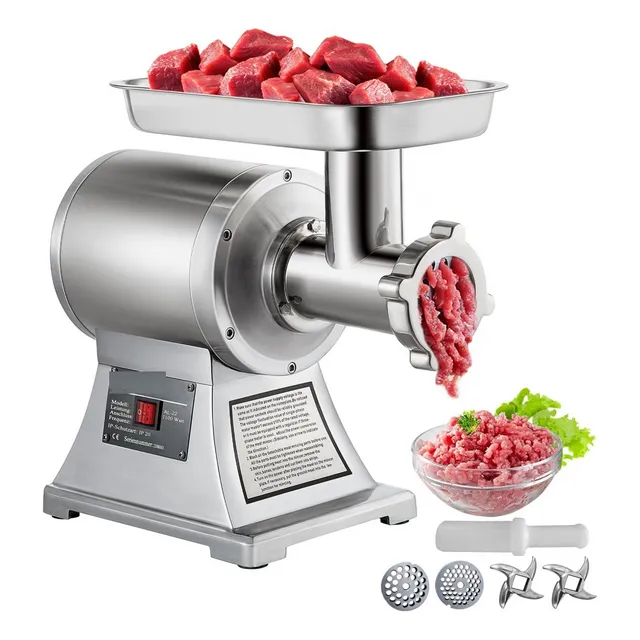 Molino Carne 110v 1,5 Hp Sin Fin De Acero Inox Maciso