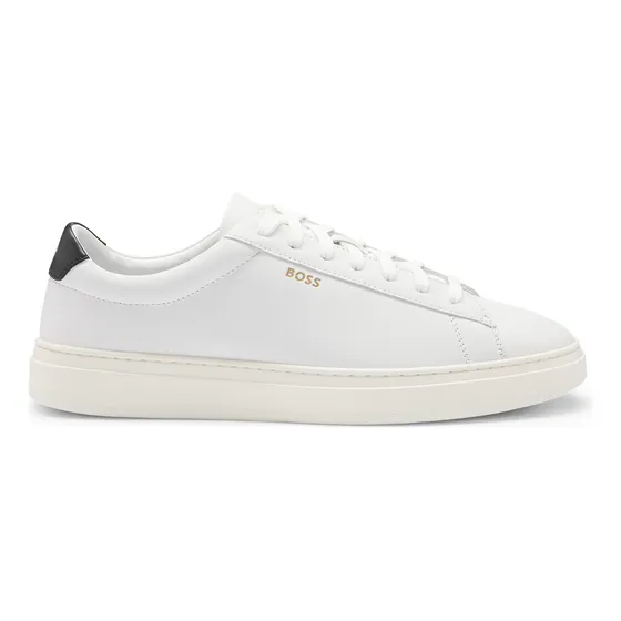 Tenis Para Hombre Boss De Piel Pulida Con Cordones