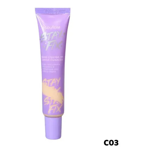 Base de maquiagem Ruby Rose Stay Fix Ruby Rose Stay Fix C03 Base ruby rose stay fix longa duração maquiagem - c03 - 25g