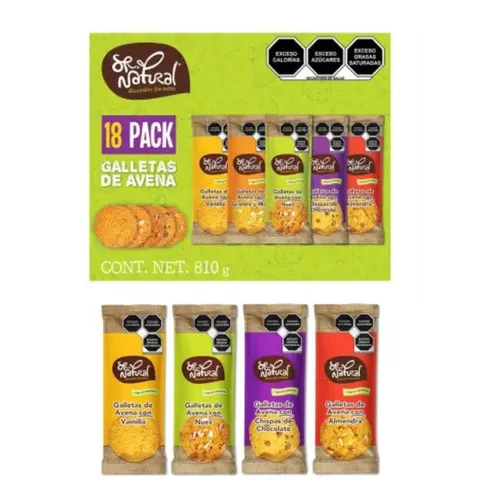 Galletas De Avena Sr. Natural 810g 18 Pack Nutritivas