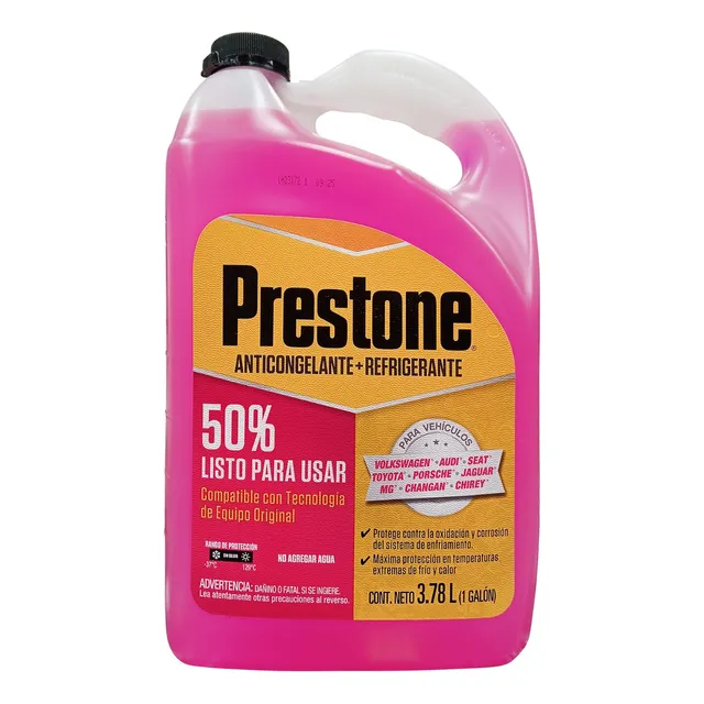 Anticongelante Prestone Rosa Volkswagen Audi Galón 3.78l