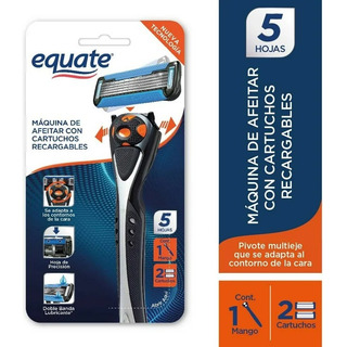 Rastrillo Afeitar Equate 1 Mango Y 2 Cartuchos Recargables Rastrillo Afeitar Equate 1 Mango Y 2 Cartuchos Recargables