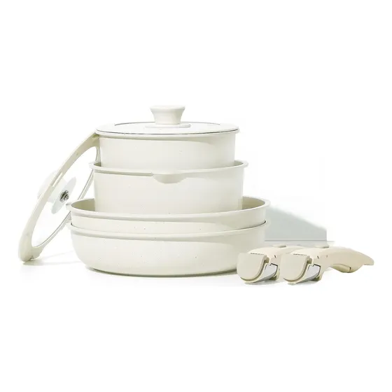 Batería De Cocina Sarten Antiadherente Mango Extraíble 9pz