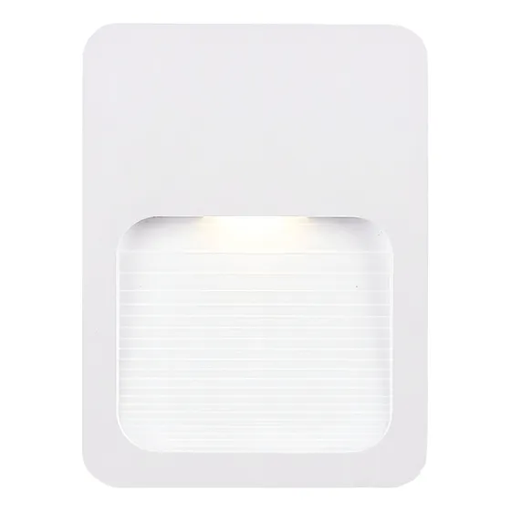 Balizador Parede 4x2 Luminária Escada 3000k Led 2w Ip65 Cor da carcaça Branco Cor da luz Branco-quente (3000K) 127/220V