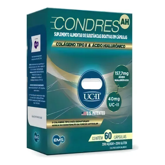 Condres Ah 60 Cápsulas Colágeno Tipo || + Ácido Hialurônico