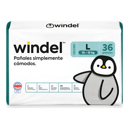 Pañales Windel Talla L 36 Unidades Hipoalergénicos