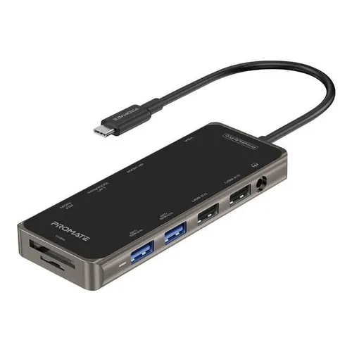 Hub Usb-c 11 En 1 Hdmi Vga Aux Sd Usb Promate Primehub-pro