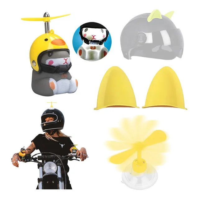 . Set Decoración Casco Moto Con Luces Accesorio Bicicleta