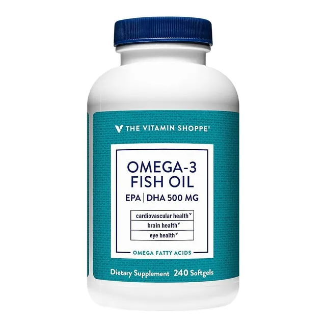 Aceite De Pescado Omega 3 The Vitamin Shoppe 240 Cápsulas Sin Sabor