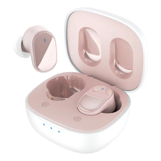 Auriculares In-Ear Gamer Inalámbricos HTC TWS7 Rosa Con Luz Led Audifonos Manos Libres Audifonos Bluetooth Deportivos