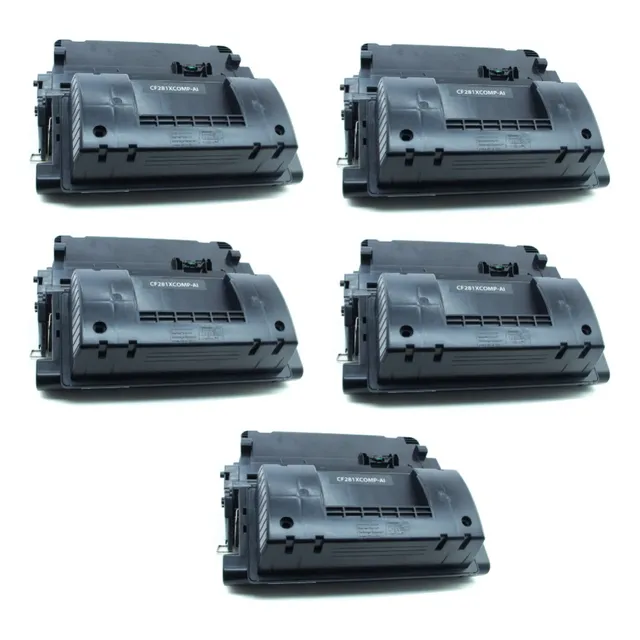 5 Pza Cf281x Toner Nuevo 81x Compatible Con M600x