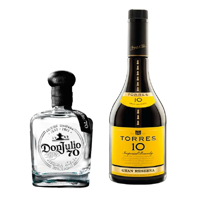 1  Tequila Don Julio 70 700 Ml Y 1 Brandy Torres 10 700 Ml