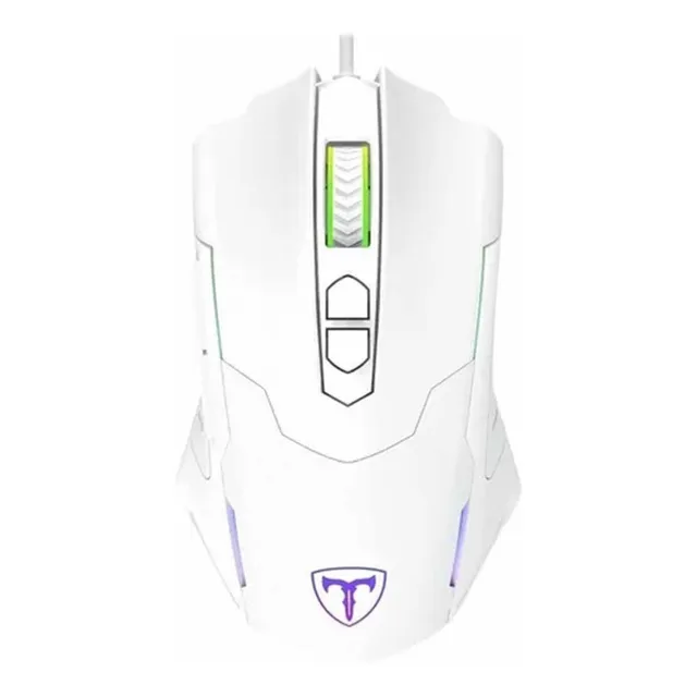 Mouse Gamer T-dagger Beifadier Rgb White 7200 Dpi 7 Botones