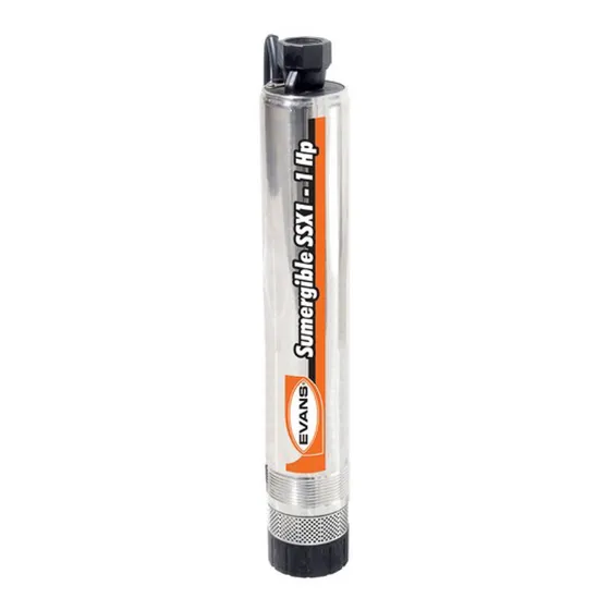Bomba Sumergible 1.0 Hp Altura Maxima 45m Evans Ssx1me100f2c
