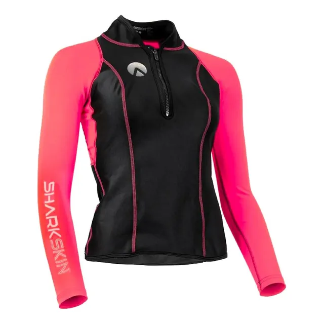 Sharkskin Performance Manga Larga Mujer Rosa
