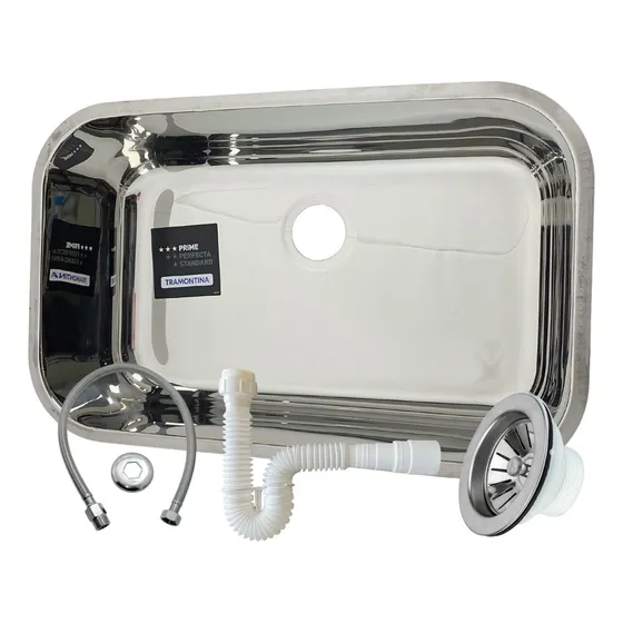 Cuba Aço Inox Tramontina Prime N 2 56x34x17 Com Válvula 