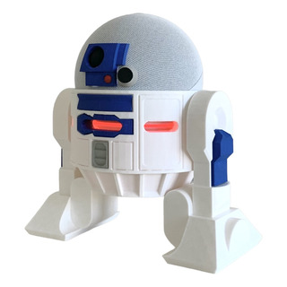 Soporte Alexa Echo Dot 4 Y 5 Gen R2d2 Star Wars + Careta Soporte Alexa Echo Dot 4 Y 5 Gen R2d2 Star Wars + Careta