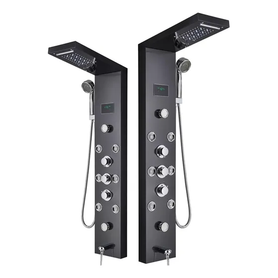 Panel De Ducha De Baño Con Columna De Ducha Led Rainfall