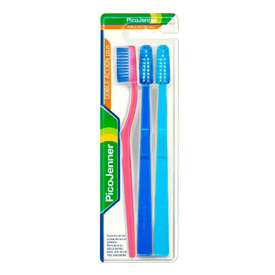 Cepillo Dental Pico Jenner® Doble Acción Plus | Pack X 3
