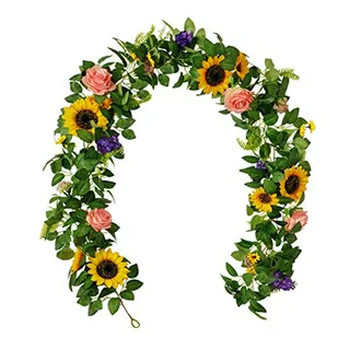 Guirnalda Artificial De Girasoles Compatible Con Decoración Guirnalda Artificial De Girasoles Compatible Con Decoración