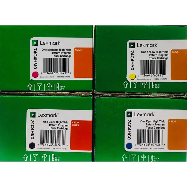 Toner Lexmark Original Combo X 4 Un. 74c4hk0 Cs725 C M A N