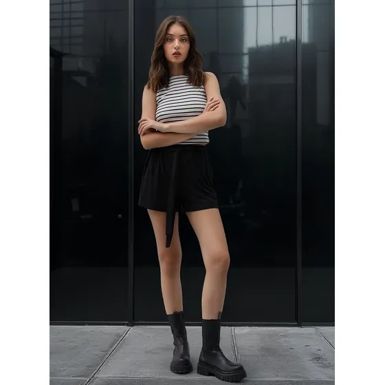 Short Básico Con Lazo Ivone Mujer Naif