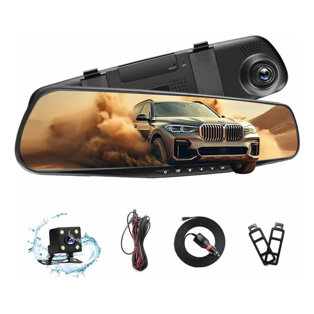 Camara Espejo Retrovisor Frente Trasera Auto Dvr Hd